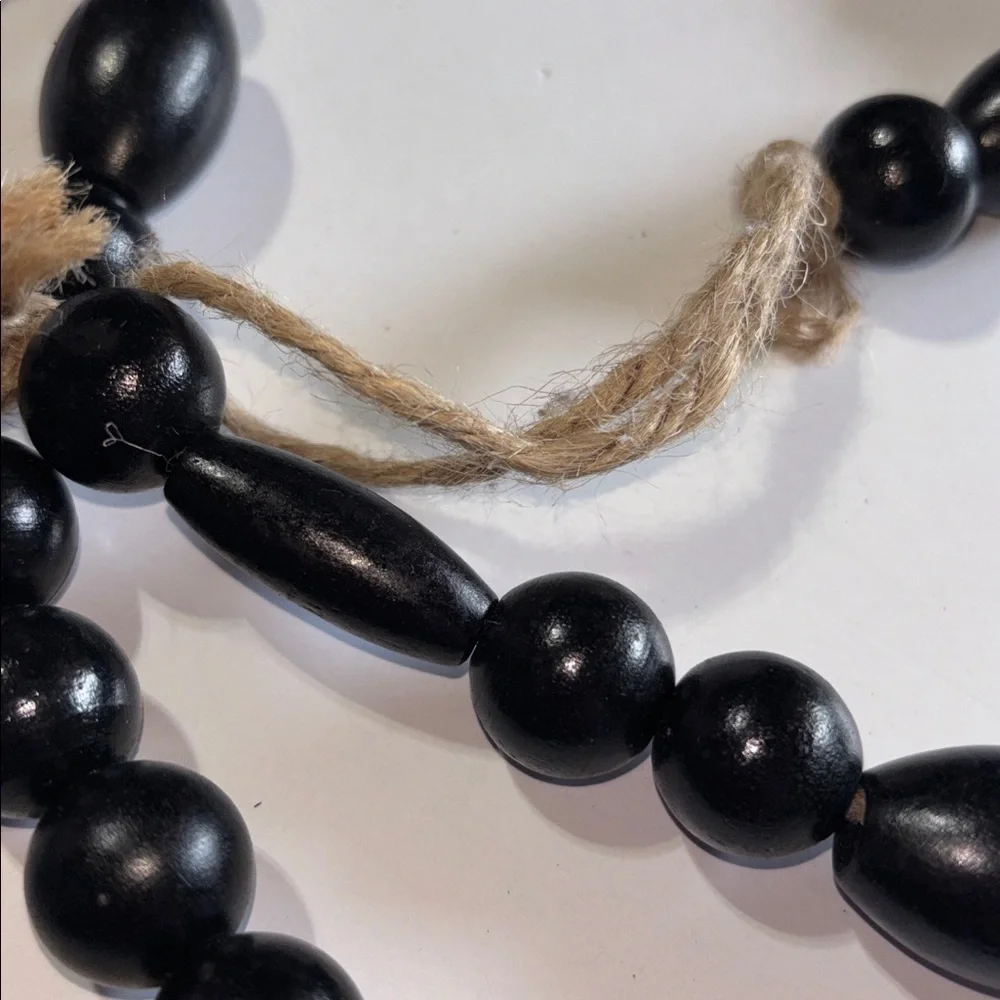 Black Beaded Garland Victorian Garland Rustic Black Fireplace Garland Rustic
